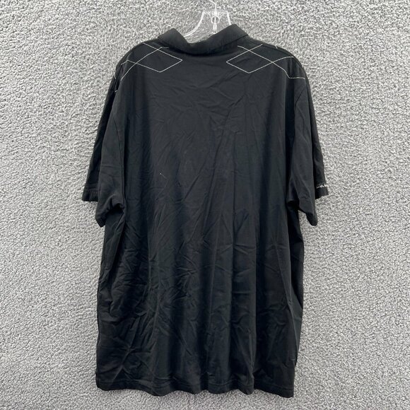Travis Matthews Golf Polo Mens Xxl Black Pima Cotton Blend Short Sleeve Pullover - Picture 2 of 8